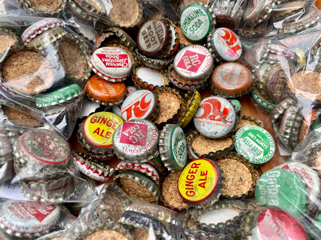 Bottle Caps Vintage Soda Pop Old Bottle Caps Cork Lined Bottle Caps