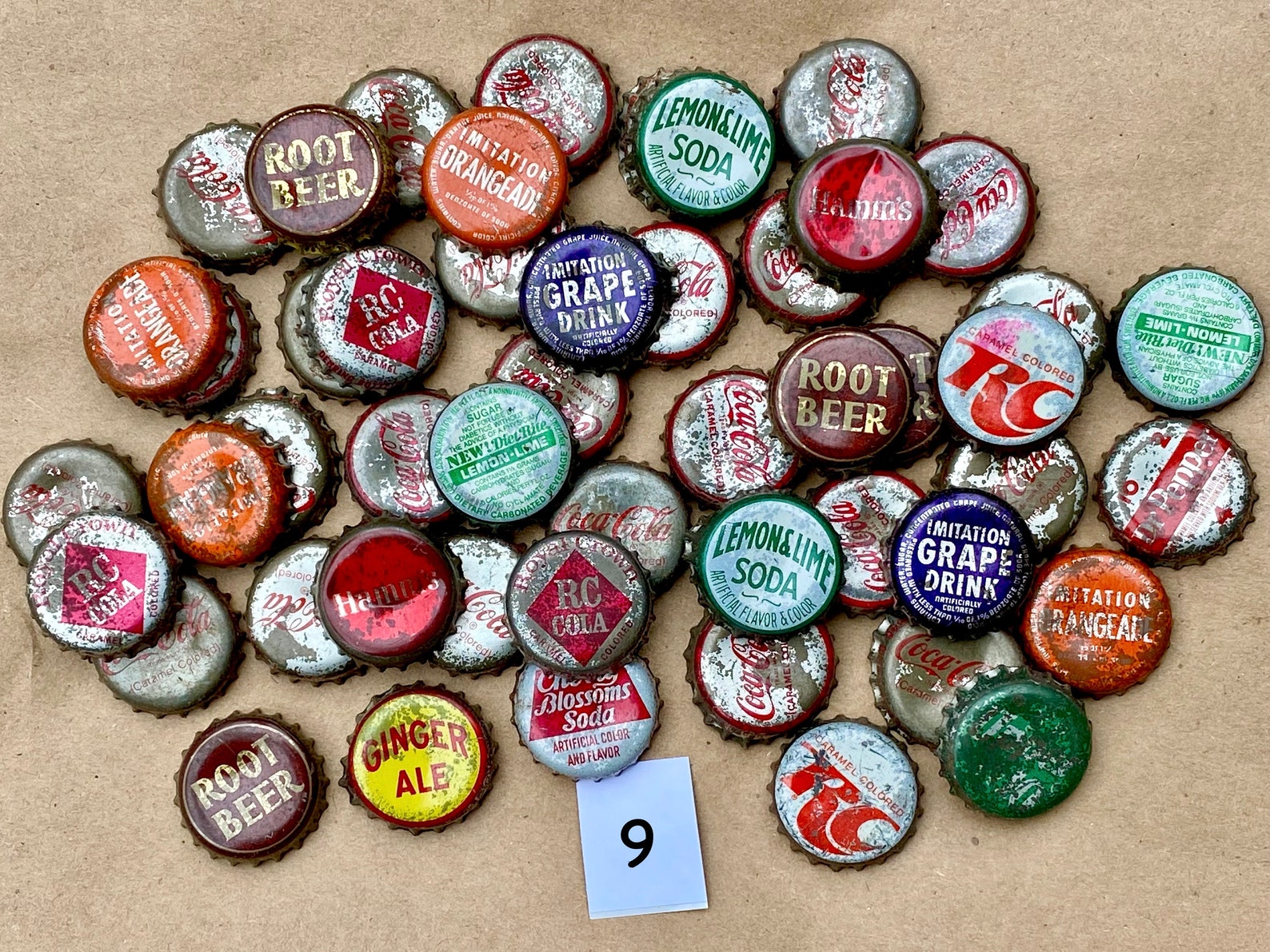 Bottle Caps Vintage Soda Pop Old Bottle Caps Cork Etsy