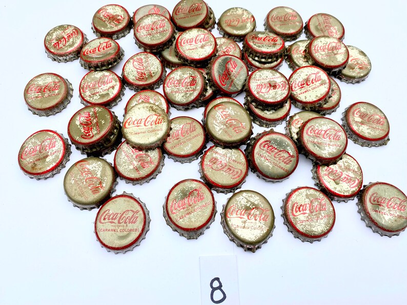 Bottle Caps Vintage Soda Pop Old Bottle Caps Cork Lined Bottle Caps Collectibles Crafts Caramel