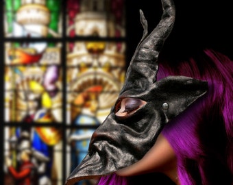 Devil Horns Masquerade Mask For Men Halloween Cosplay