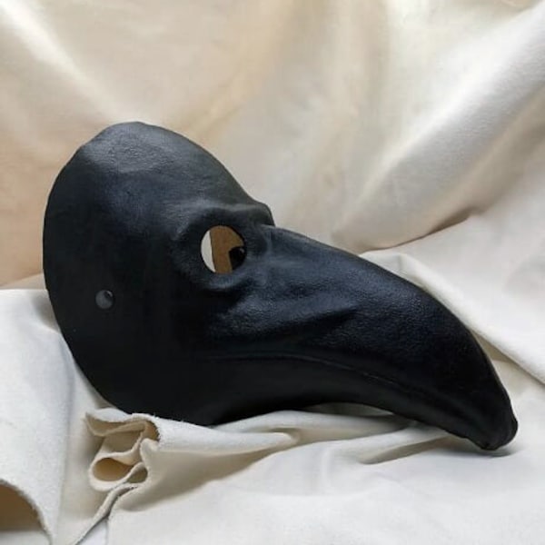 Plague doctor mask black dark leather costume cosplay larp renaissance wicca pagan magic burning man fantasy venice gothic