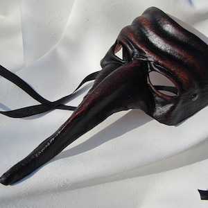 Capitano Scaramouche mask black dark leather costume larp renaissance wicca pagan burning man fantasy commedia arte comedy theater