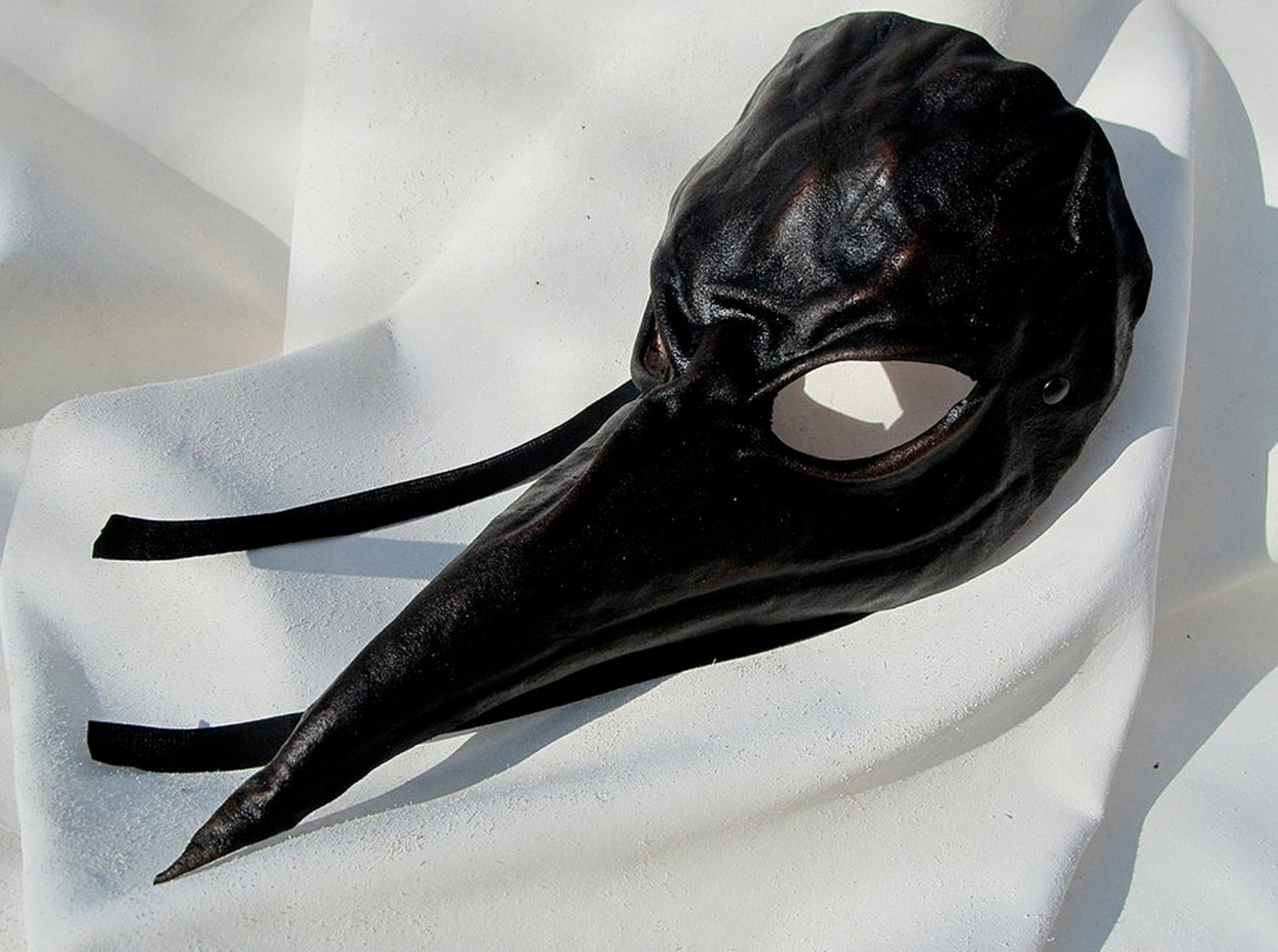 Geologi Poesi At bidrage Crow Mask Black Dark Leather Costume Cosplay Larp Renaissance - Etsy