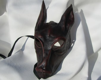 Handmade leather donkey mask