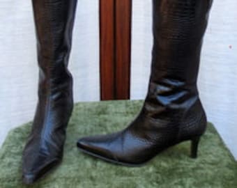 Italian Boots. 7 1/2 Black