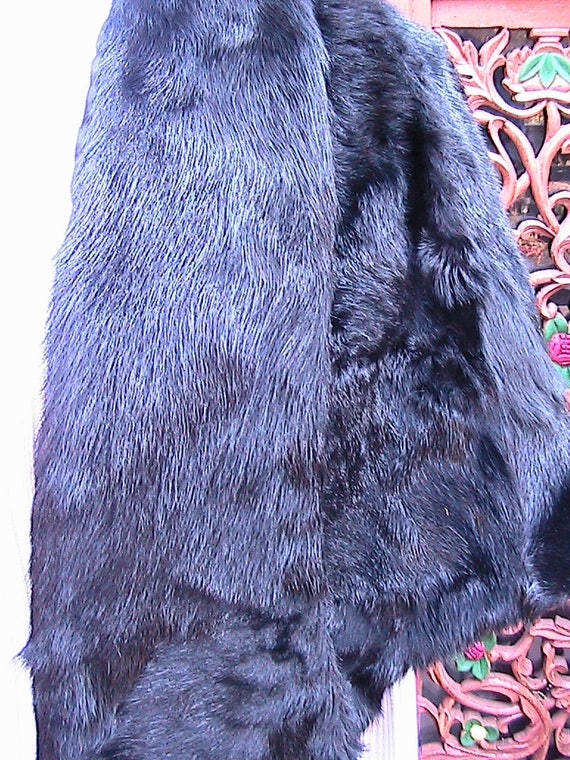 Josephs of Berkeley Black Fur Cape 50s
