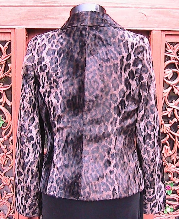 Small Vintage Faux Leopard Jacket Small