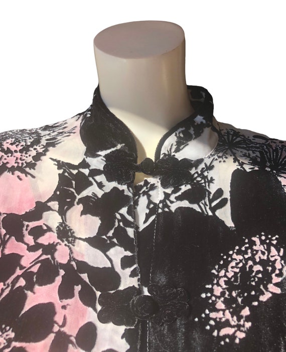 ANIA Black and white Silk velvet jacket - image 3