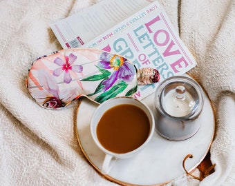 botanical print Silk eyemask in 'Floral' Design, from the Mysa selfcare collection