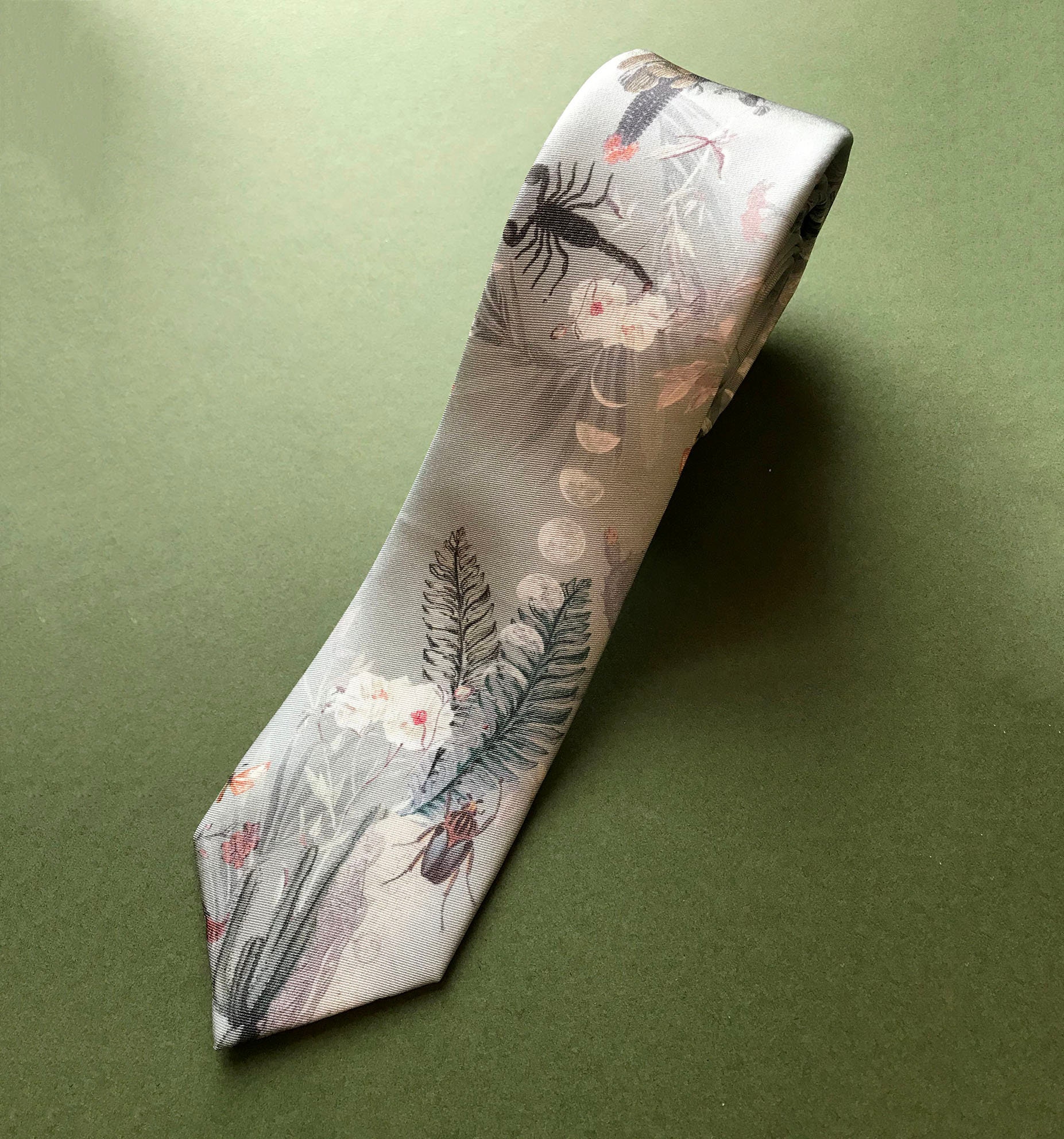 Sage Green Silk Tie 'Mirage' Men's Luxury Tie in | Etsy