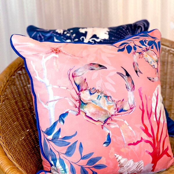 Coral Pattern Acqua Cushion main image 1