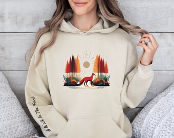 Fox Hoodie Women, Fox Print Hoodie, Cute Fox Hoodie, Cottagecore Fashion, Cottagecore Fox Shirt, Cottagecore Fox Sweatshirt, Fox Minimalist