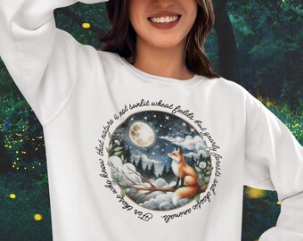 Celestial Fox, Witchy Fox, Dark Cottagecore Sweatshirt, Goblincore stuff