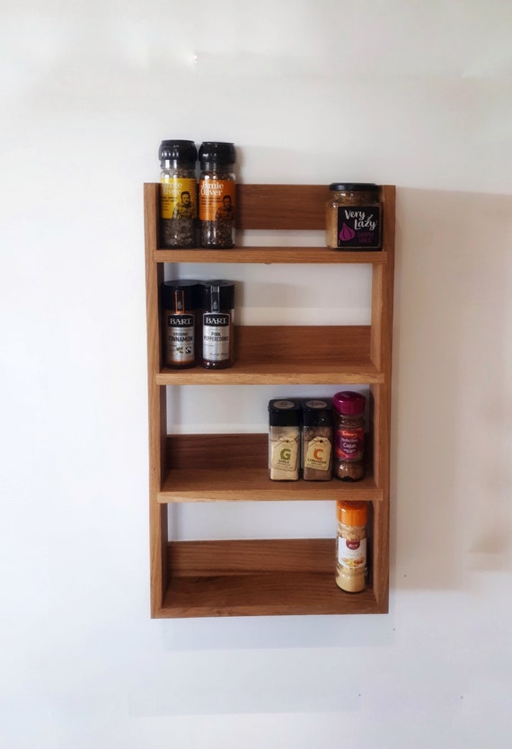 2x Ikea SPICE RACK SOLID WOOD STORAGE WALL MOUNTED