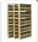 Spice Rack 5 Shelf Pine Wood Freestanding / Wall Mounted Kitchen Storage for Spice Jars Pine Kitchen Storage Display Shelves (73.5cm Tall) 