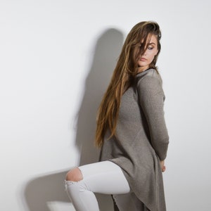 Sweater longer in back than front best sale