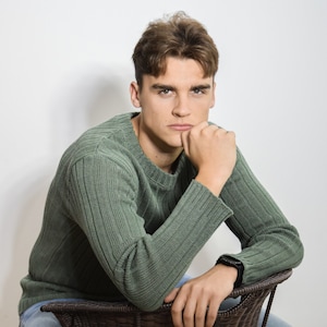 Knitted Linen Men&#39;s Sweater, Men&#39;s Top, Natural Linen Sweater For Men, Handmade Knitted Sweater, Linen Sweater, Knitted Top, Gift for him