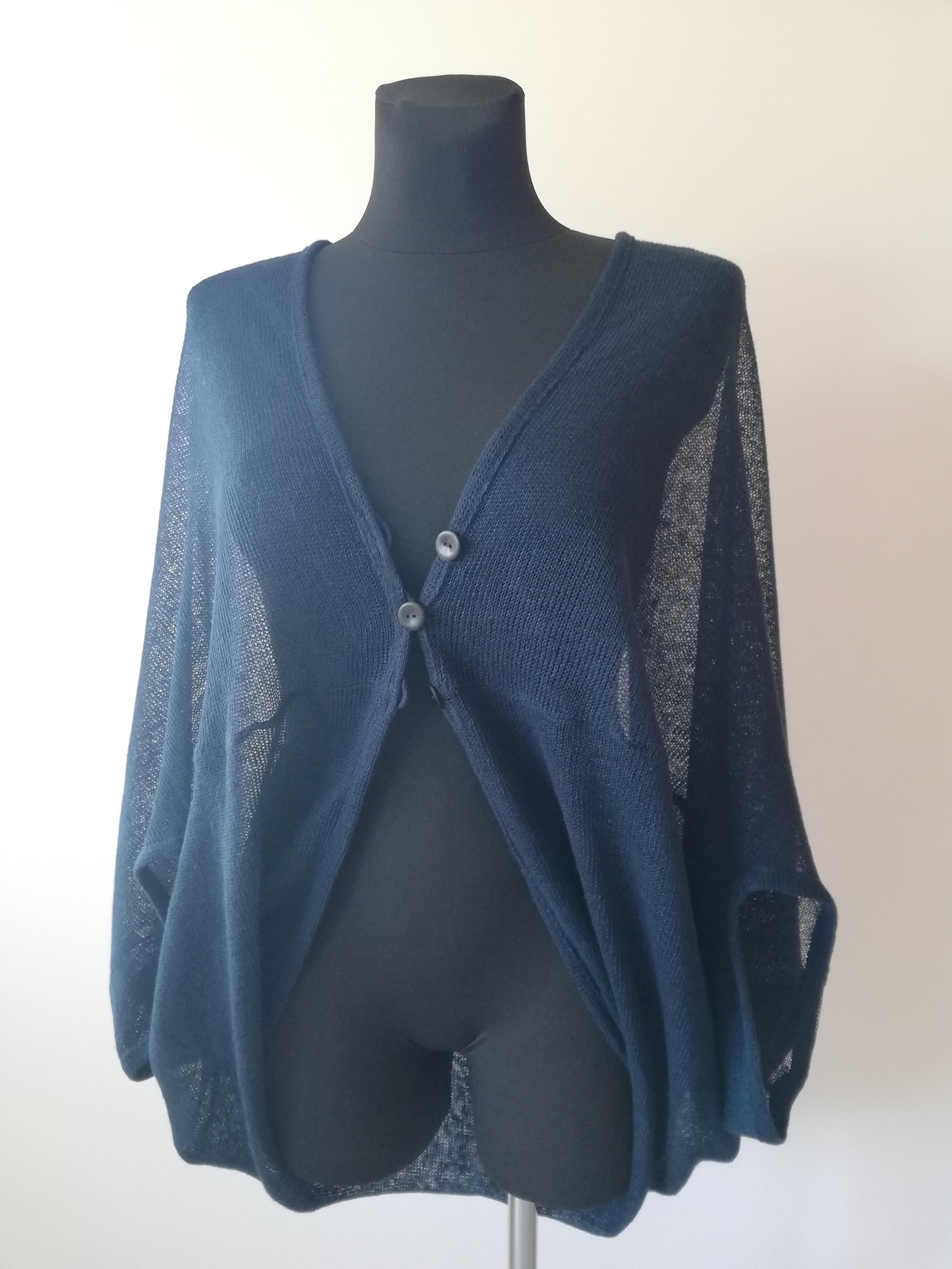 Pure Linen Knitted Bolero for Woman Handmade Summer Jacket Etsy