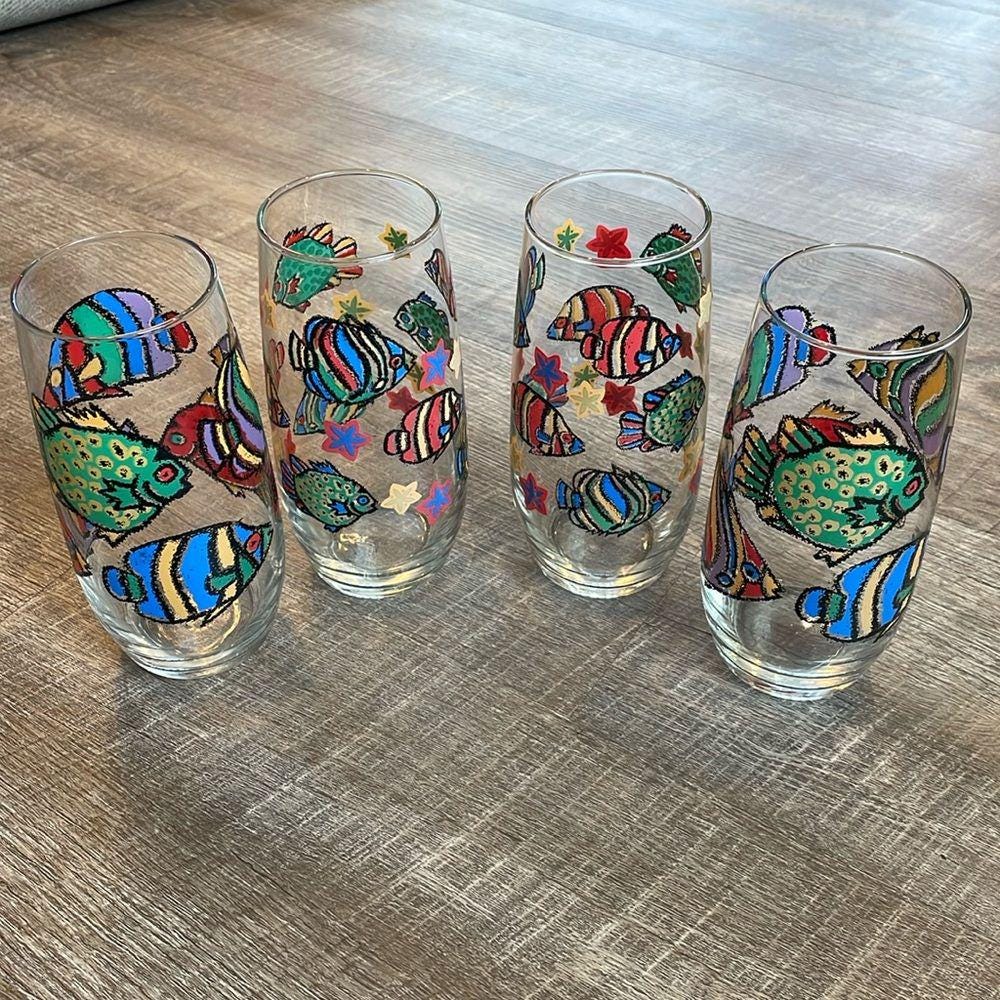 Libbey Vintage Glasses Fish - Etsy