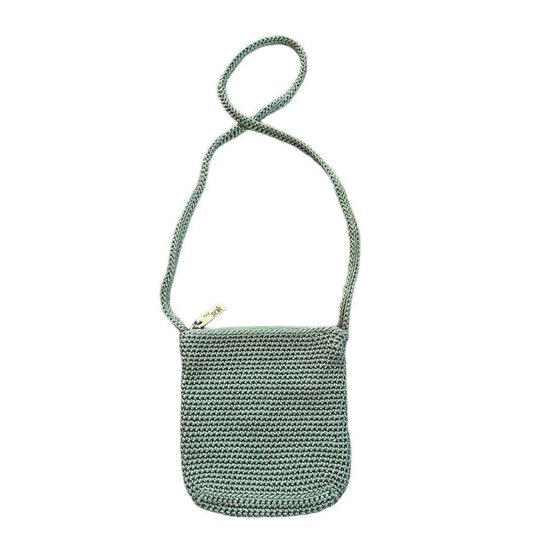 The Sak Vintage Woven Shoulder Crossbody Bag Sage Green Etsy