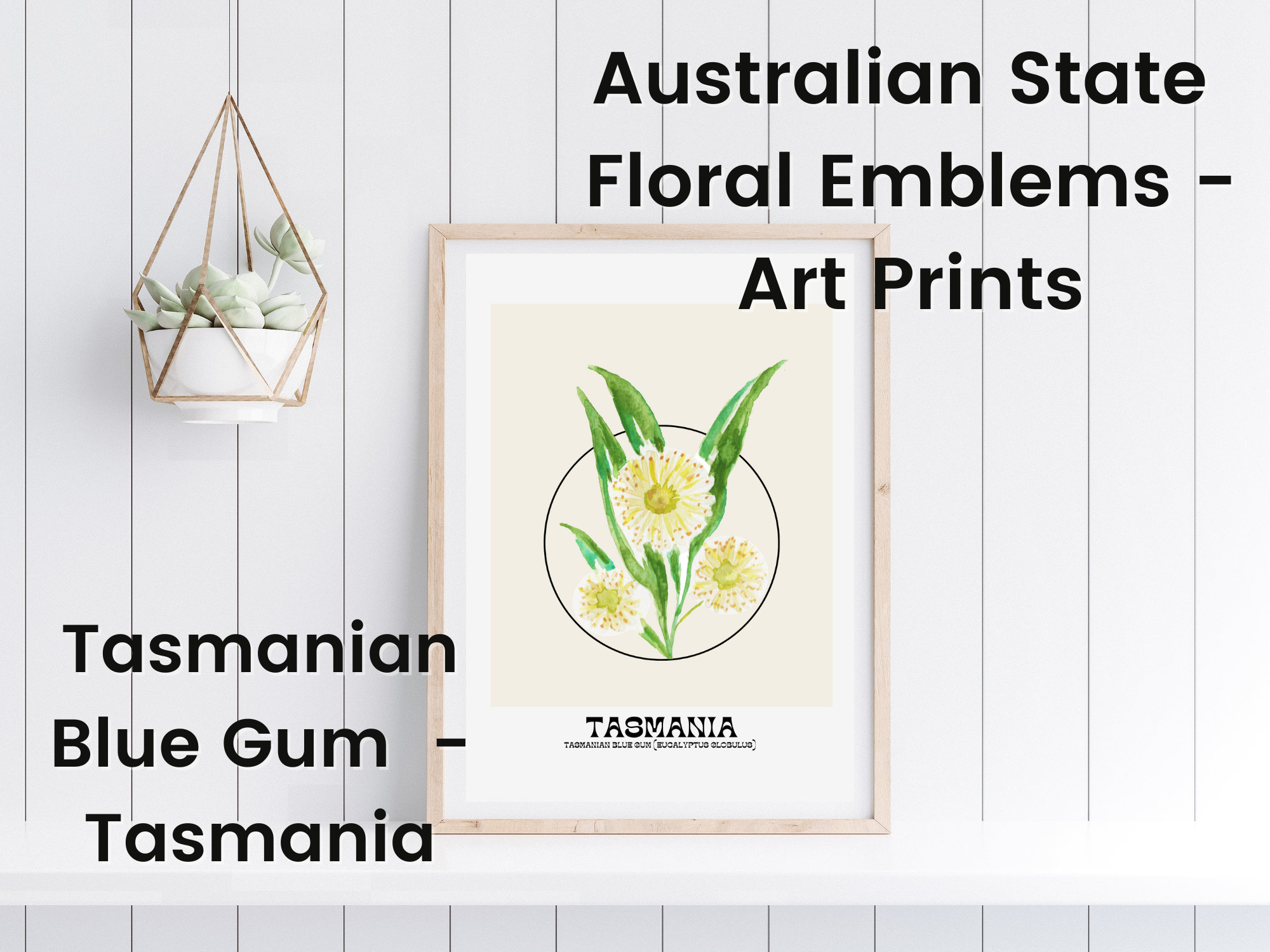 Tasmanian Blue Gum Printable Art for Tasmania State Floral Emblem