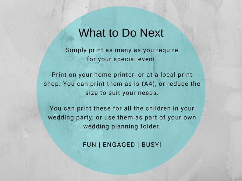 PAGE BOY Wedding Checklist Planner Printable for Bridal Party Etsy