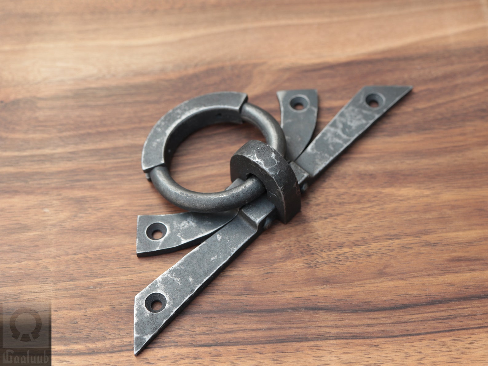 Wrought Iron Ring Pull Iron Drawer Pulls Distressed Etsy