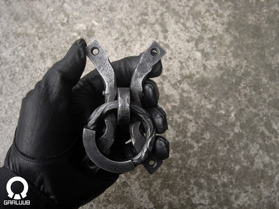 Hand Forged Cabinet Pulls Bdsm Bondage Furniture Barn Door Hardware Wrought Iron Ring Pulls Blacksmith Made Cabinet Hardware Bdsm Dungeon