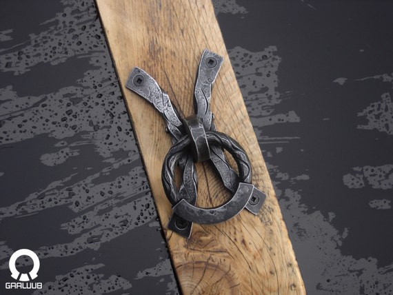 Hand Forged Ring Pull Door Knocker Cabinet Hardware Etsy