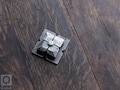 Decorative Wrought iron square nut, Hand-forged nut with an ornamental washer, M10 thread
