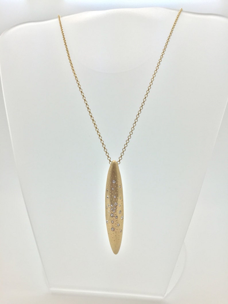 Gold Crystal Necklace // Non Tarnishing 18k Gold Plated Brass Etsy