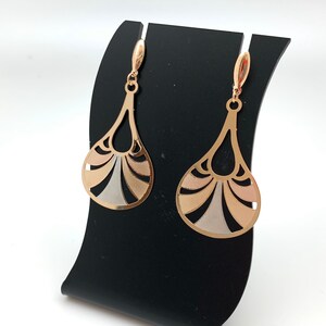 Tricolor Swing Earrings// 18k Goldfill // Non Tarnishing//Hypoallergenic //