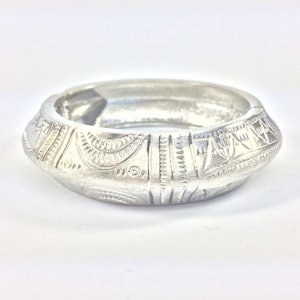 Silver Egyptian Cuff Bracelet // Matte Rhodium Finish // Tarnish Reistant //Size 7&quot; // Hinged // Ask About Wholesale