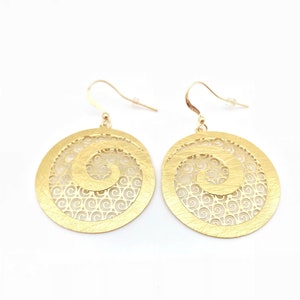 Wave Gold Earrings // Handmade // Hypoallergenic//Tarnish Free//Stainless Steel Ear Wires//Wholesale Price//