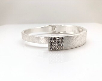 Silver Matte Bracelet Cuff // Tarnish Free // Silver Plated Brass