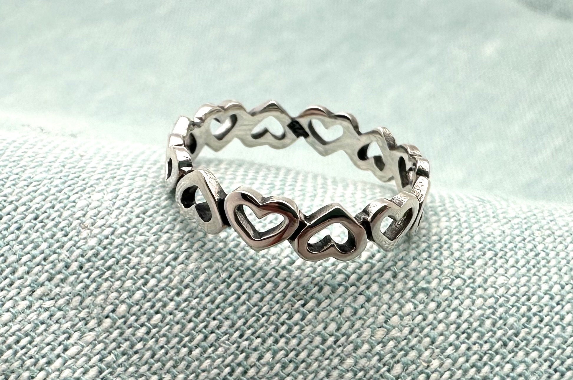 Sterling Silver Heart Ring - Cute Love & Friendship Gift, SR57 - Etsy