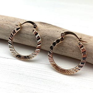 Tricolor Circle Medium Hoop Earrings G // Best Seller Hoops // Tri tone // 18k Goldfill // Rose Gold, Gold, Silver Hoops // Hypoallergenic