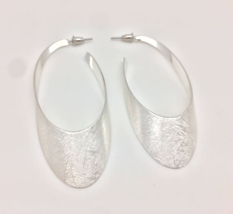 Large Silver Hoops // Non Tarnishing E Coat Finish // Etsy