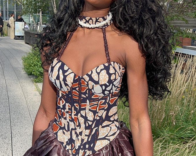 Ankara Corset- FALL COLOR