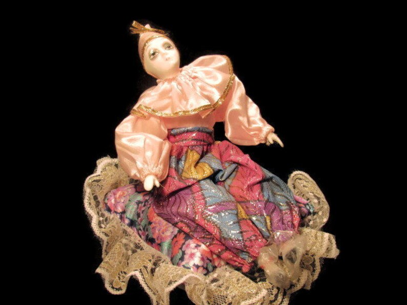 musical porcelain clown doll