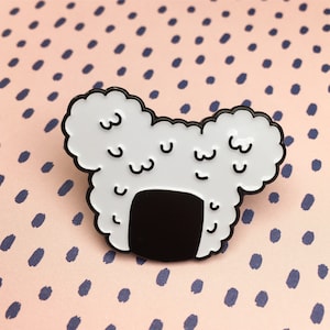 Onigiri Japanese Rice Ball Snack Mickey Ears Enamel Pin