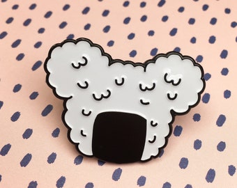 Onigiri Japanische Reiskugel Snack Mickey Ohren Emaille Pin