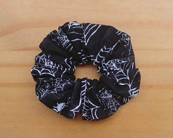 Spiderweb Hair Scrunchie / Spiders and Webs / Gothic Hair Scrunchies / Gothic Scrunchies / Chouchou / Elastic Hair Ties