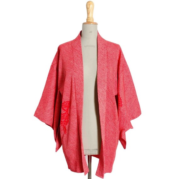 A Red Silk Kimono Jacket