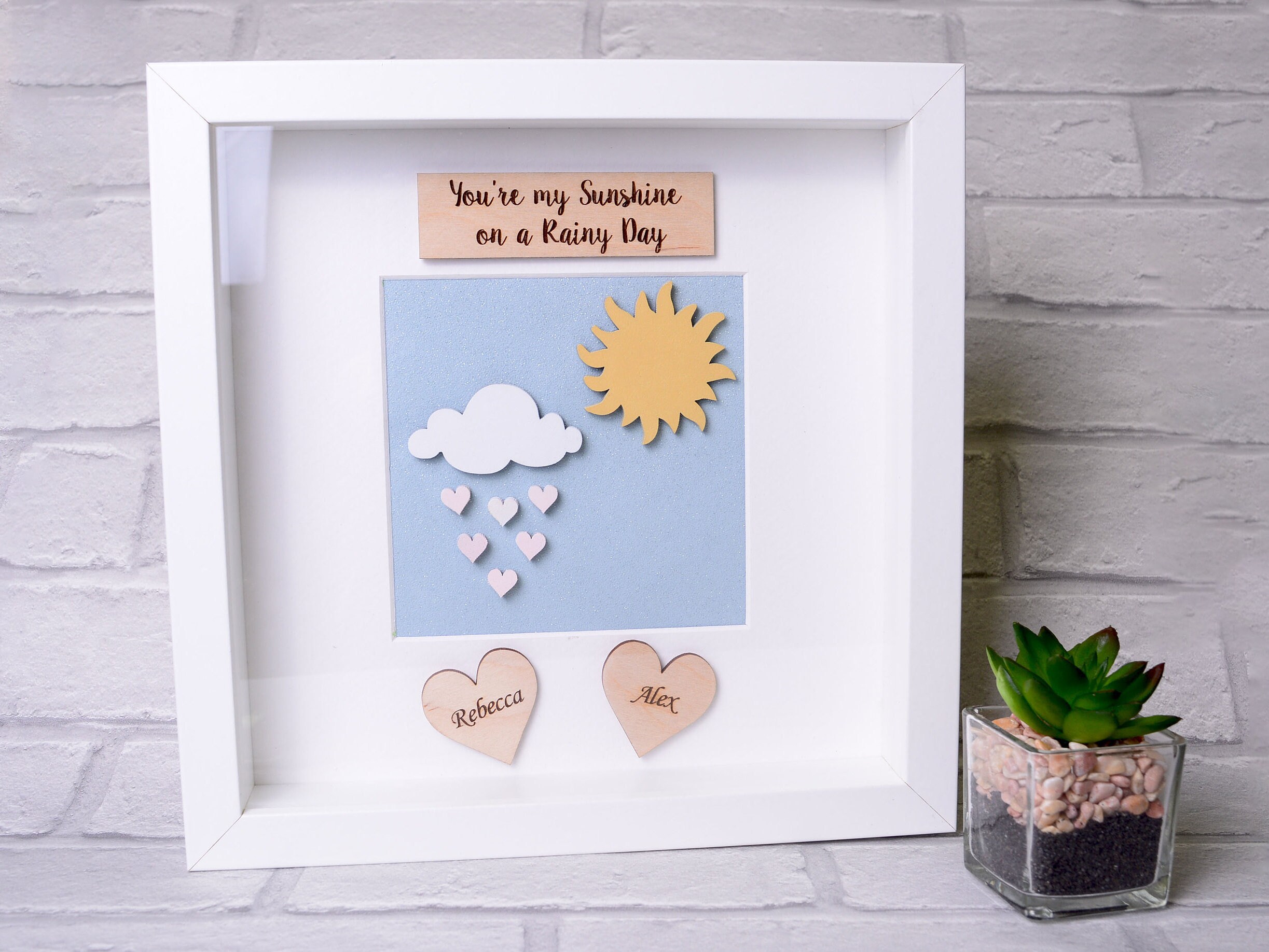 Personalised You're My Sunshine on a Rainy Day Frame Etsy Personalised You're My Sunshine on a Rainy Day Frame Etsy