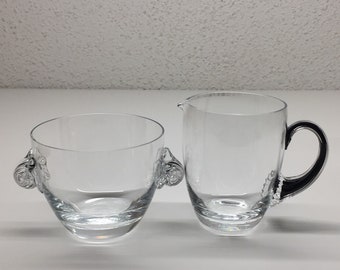 Ensemble crémier et sucrier Belfor Exquisite RARE Verres à pied en cristal tchécoslovaque Belfor RARE