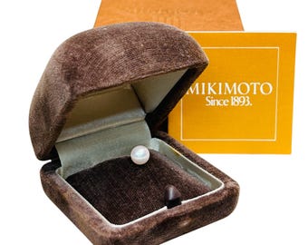 Mikimoto Pearl Tie Pin Akoya Pearl in Original Box Tie Tack