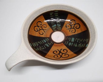 Vintage Dumler and Breiden Pottery Bowl: Mid-Century Fat Lava Wall Hanging