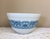 Vintage Pyrex Horizon Blue 401 Bowl, Pyrex Mixing Bowl Blue Horizon Vintage Pyrex Bowl