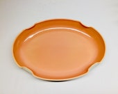Vintage Fire King Vitrock Peach Miniature Flower Garden Tray Fire King Planter Anchor Hocking Glass Tray